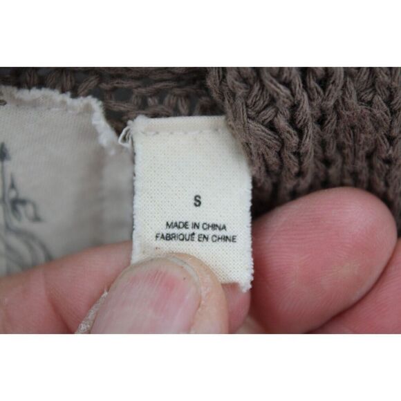 Anthropologie Angel of the North BROWN Knit Cardigan Sweater Open Front, S - Picture 9 of 10